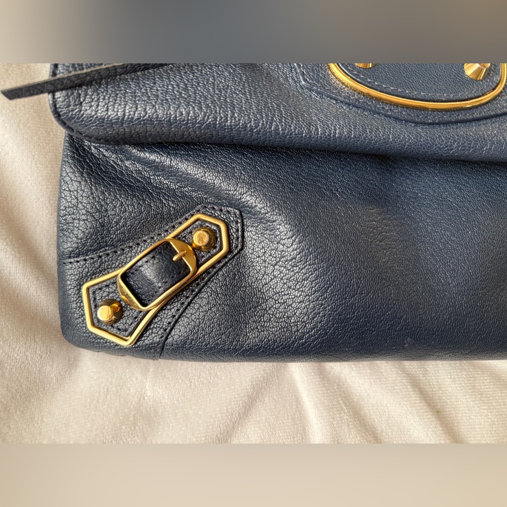 Balenciaga Black Leather Clutch with Gold Hardware ! Authentic - Picture 9 of 13